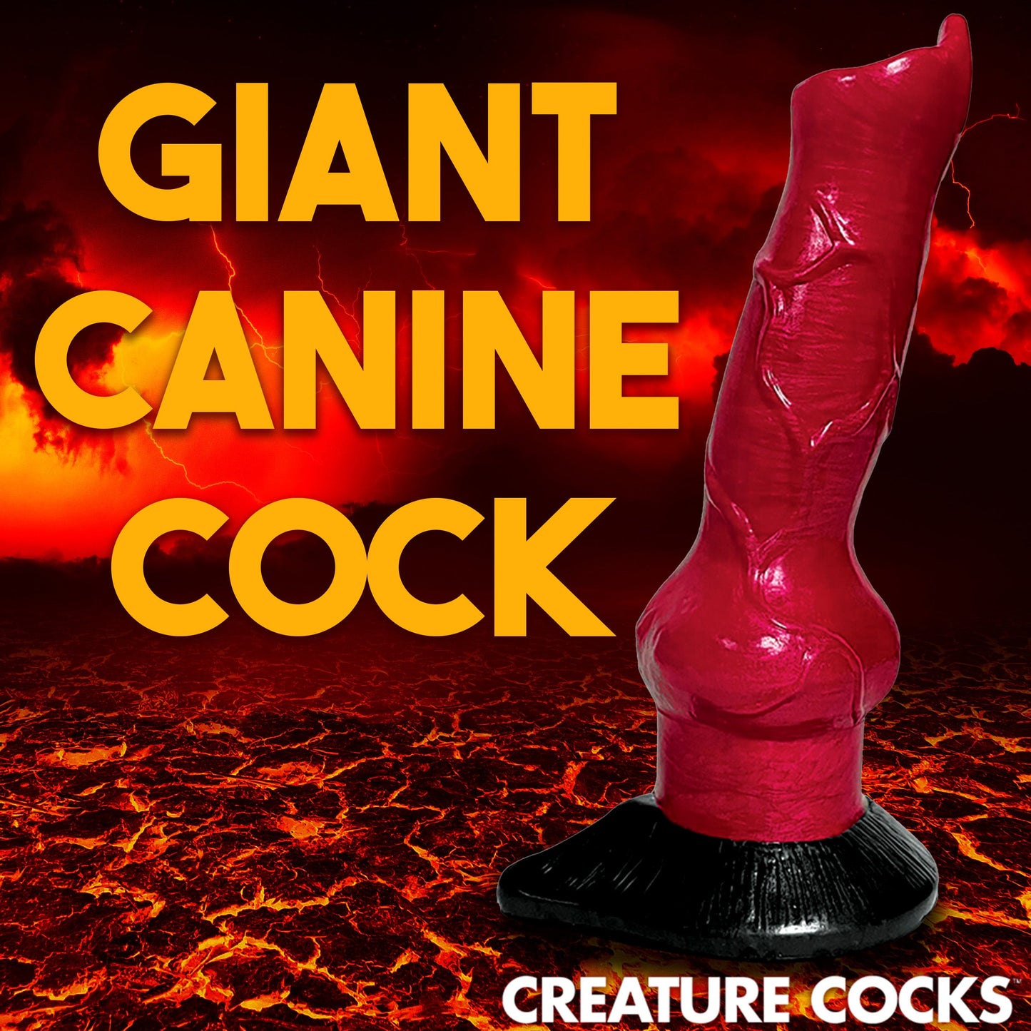 HELL-HOUND CANINE PENIS SILICONE DILDO