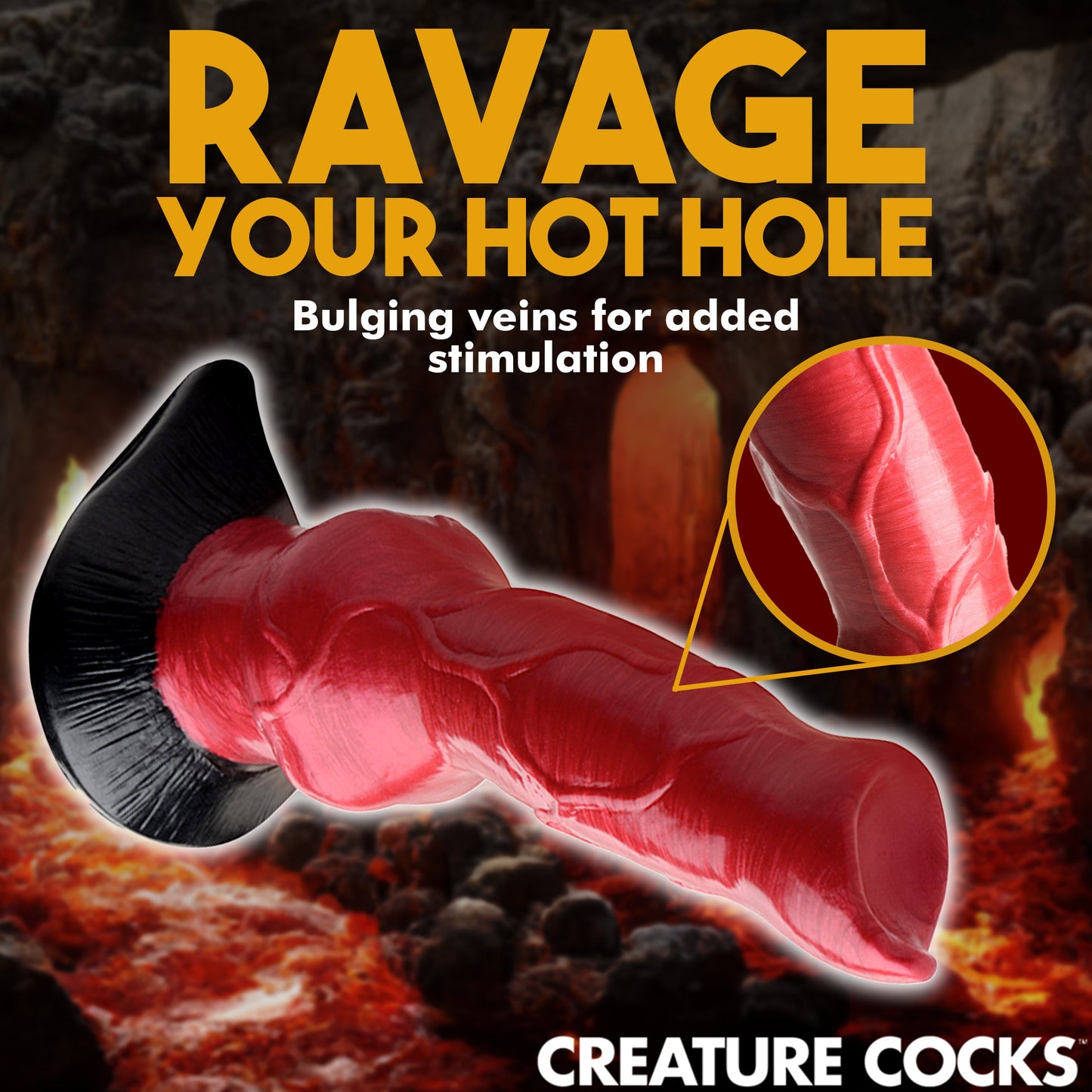 HELL-HOUND CANINE PENIS SILICONE DILDO