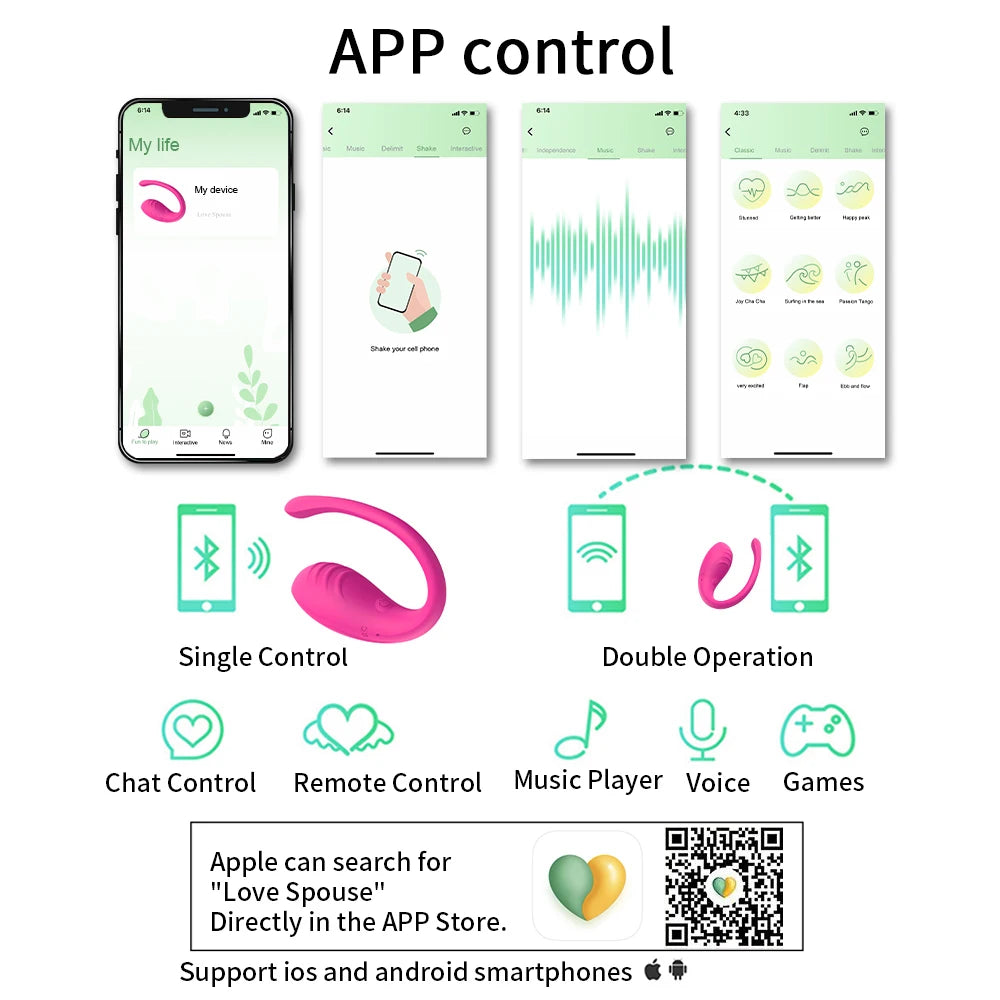 APP-CONTROLLED VIBRATOR WITH 9 SPEEDS