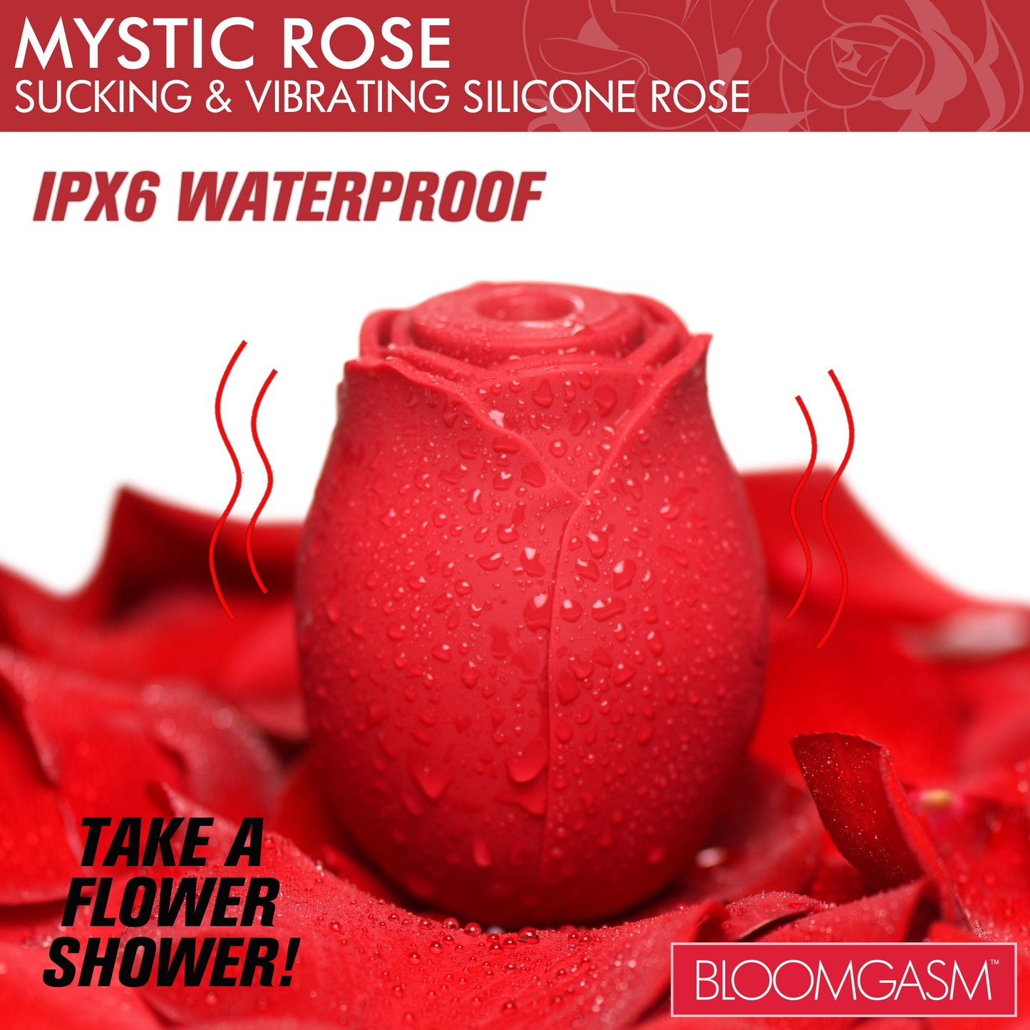 MYSTIC ROSE SUCKING & VIBRATING SILICONE ROSE