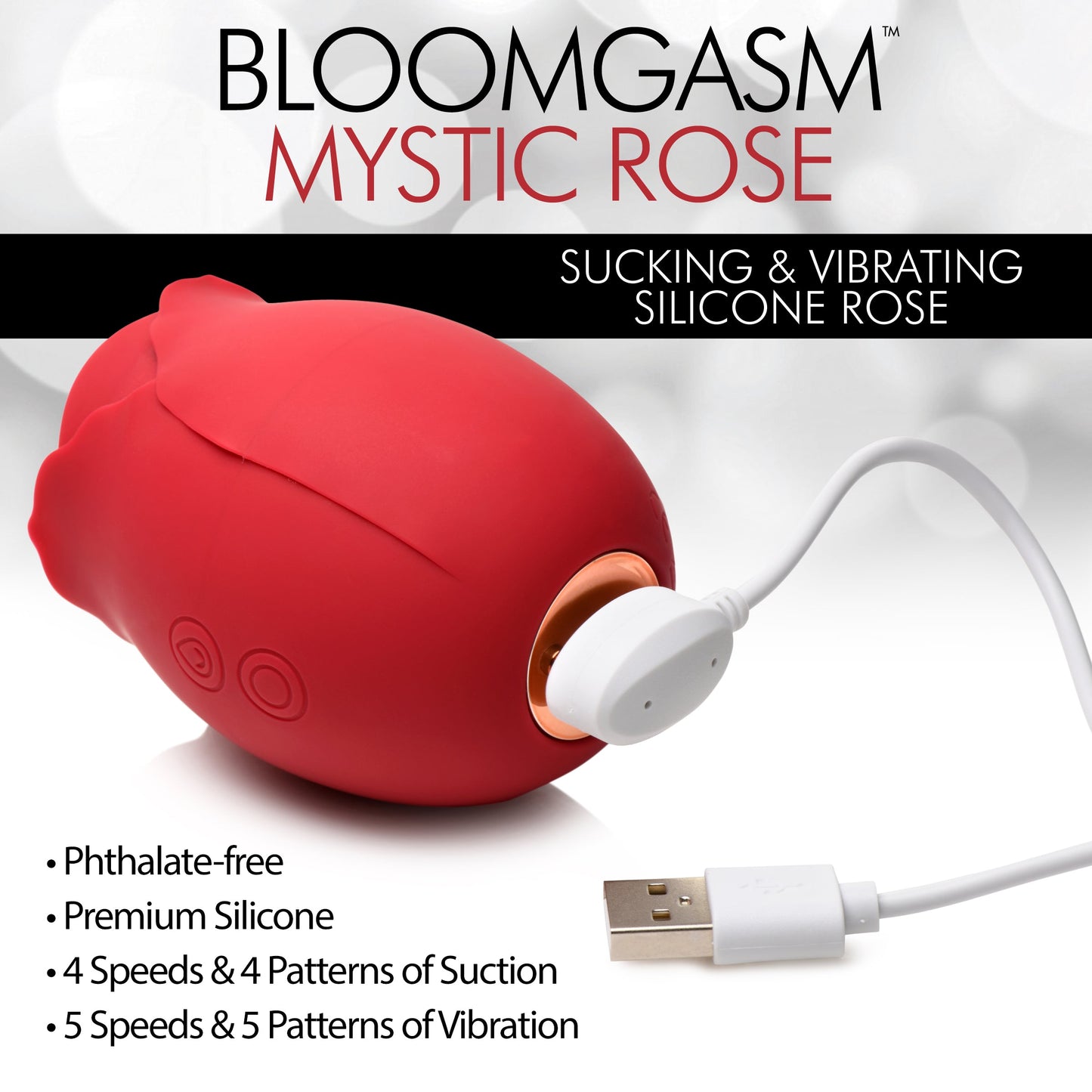 MYSTIC ROSE SUCKING & VIBRATING SILICONE ROSE